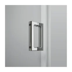 Breuer Drehtür Avanata mit Festteil für Seitenwand Anschlag rechts alu chromeffekt satiniert 1000 mm