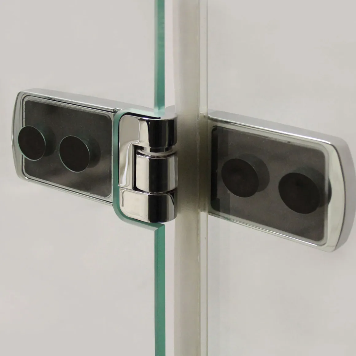 Breuer Drehtür Avanata mit Festteil für Seitenwand Anschlag rechts alu chromeffekt satiniert 1000 mm