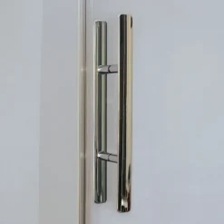 Breuer Drehtür Avanta mit Festteil für Nische Anschlag rechts alu chromeffekt Terrazzo 1000 mm