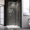 Breuer Eckeinstieg Elana 8, Drehfalttür, alu chromeffekt, intima, 1000/1000 mm