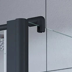 Breuer Pendeltür Elana 6 für Seitenwand schwarz matt Intima 900 mm