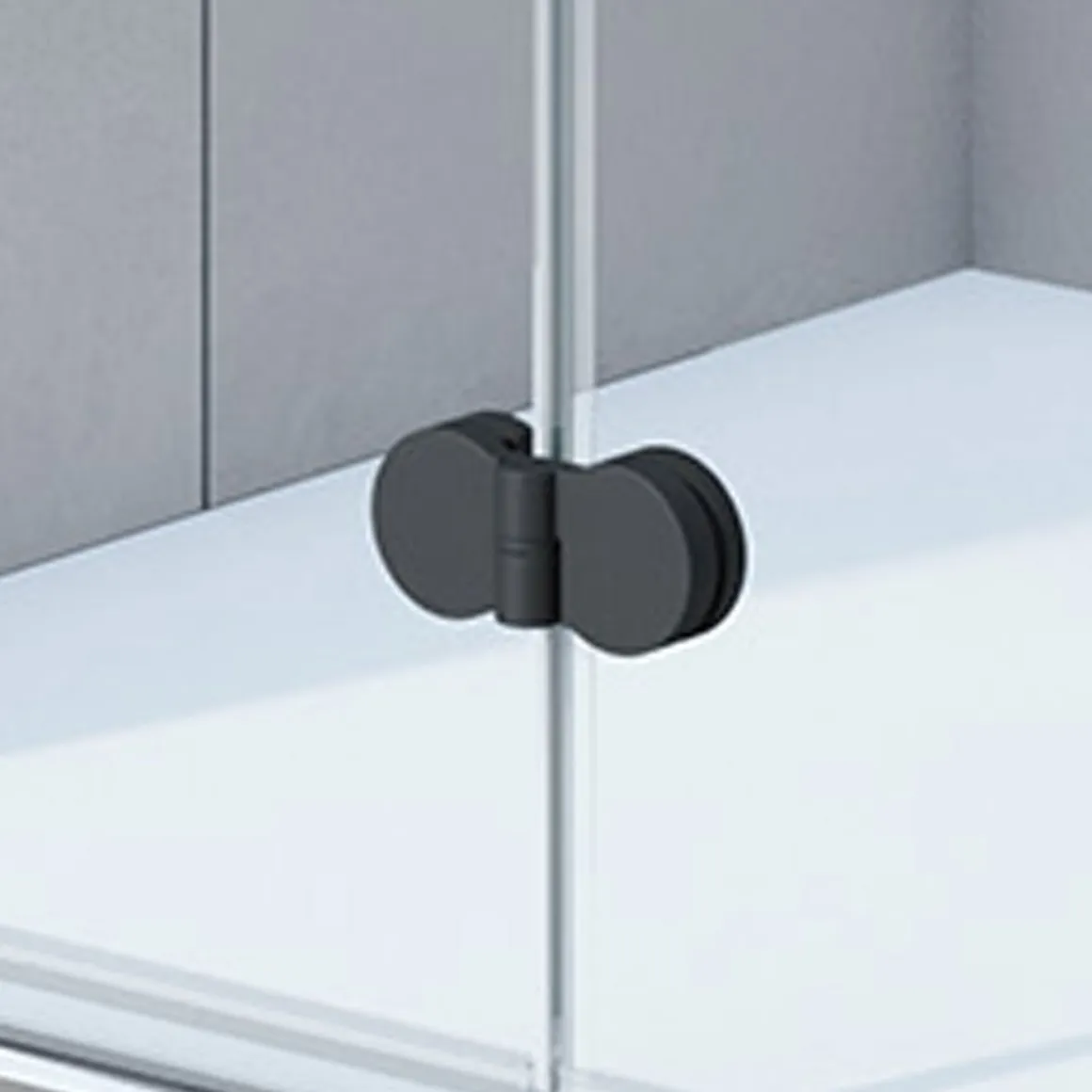 Breuer Seitenwand Panorama für Drehtür und Festteil alu chromeffekt Intima 900 mm