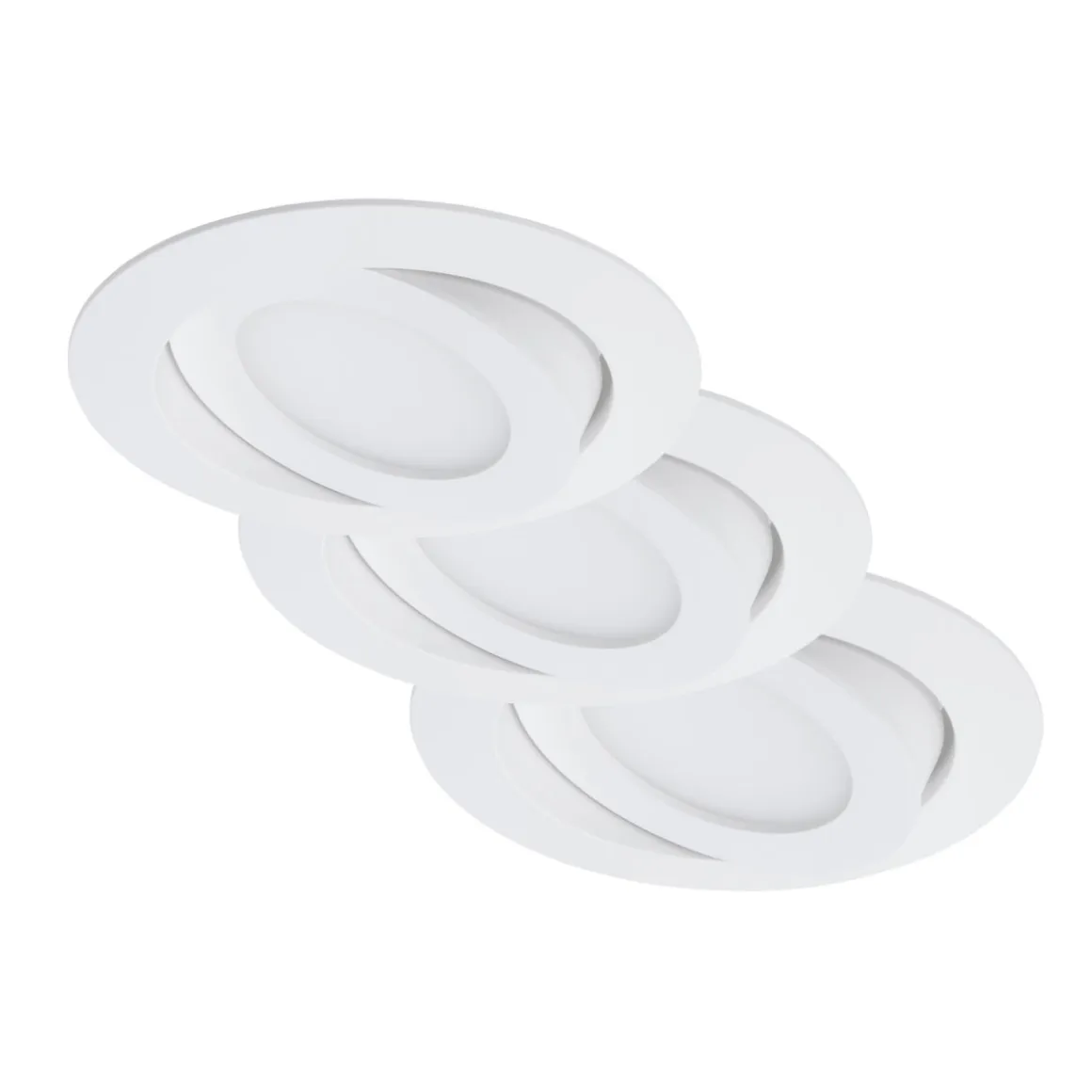 Briloner LED-Einbauleuchtenset Attach weiß Kunststoff 3er-Set