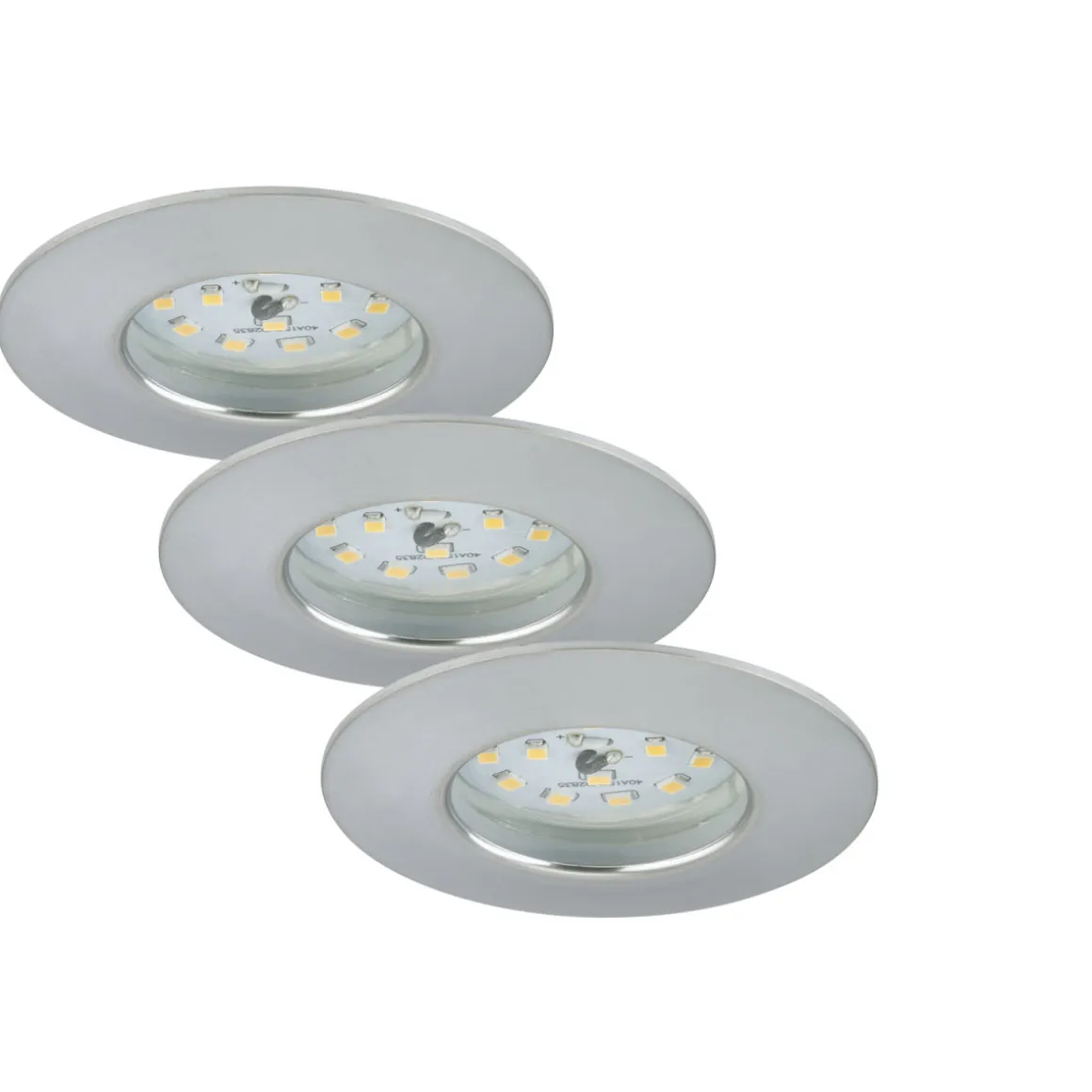 Briloner LED-Einbauleuchte Aluminium 3-flammig