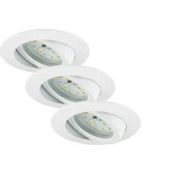 Briloner LED-Einbauleuchten-Set dimmbar 8,2 x 2,8 cm weiß