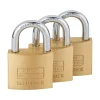 Burg Wächter Vorhängeschloss-Set Trio 405 40 GL 37,6 x 60 x 12,6 mm Messing