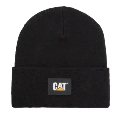 CAT Strickmütze schwarz Label Cuff