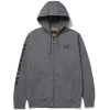 CAT Zip Hoodie Banner Gr. XL dunkelgrau