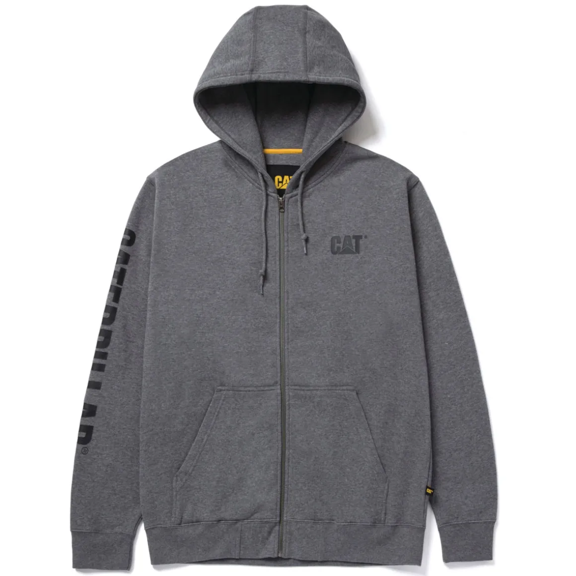 CAT Zip Hoodie Banner Gr. XL dunkelgrau