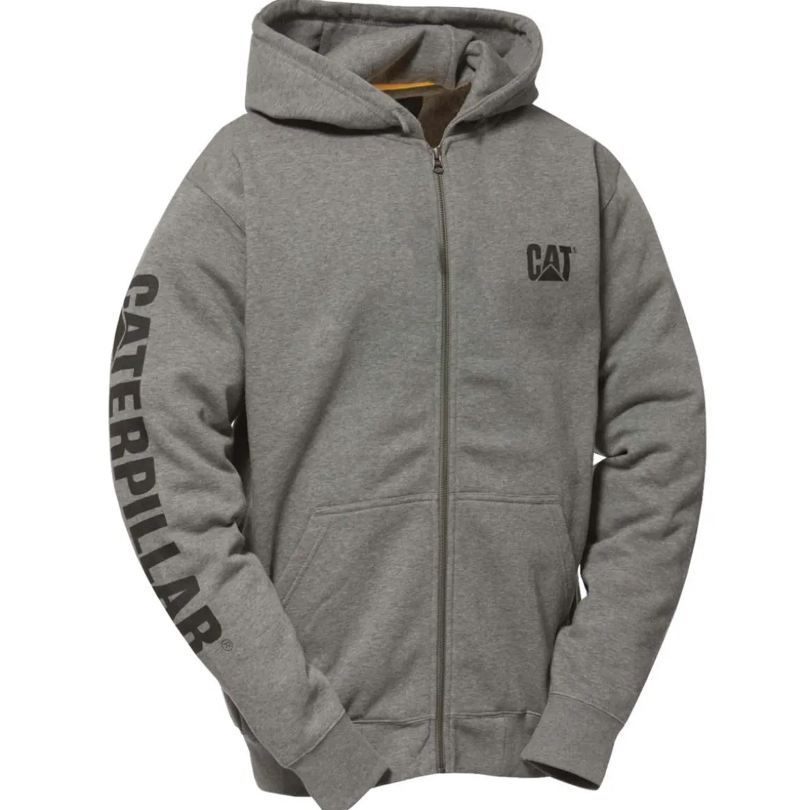 CAT Zip Hoodie Banner Gr. XL dunkelgrau
