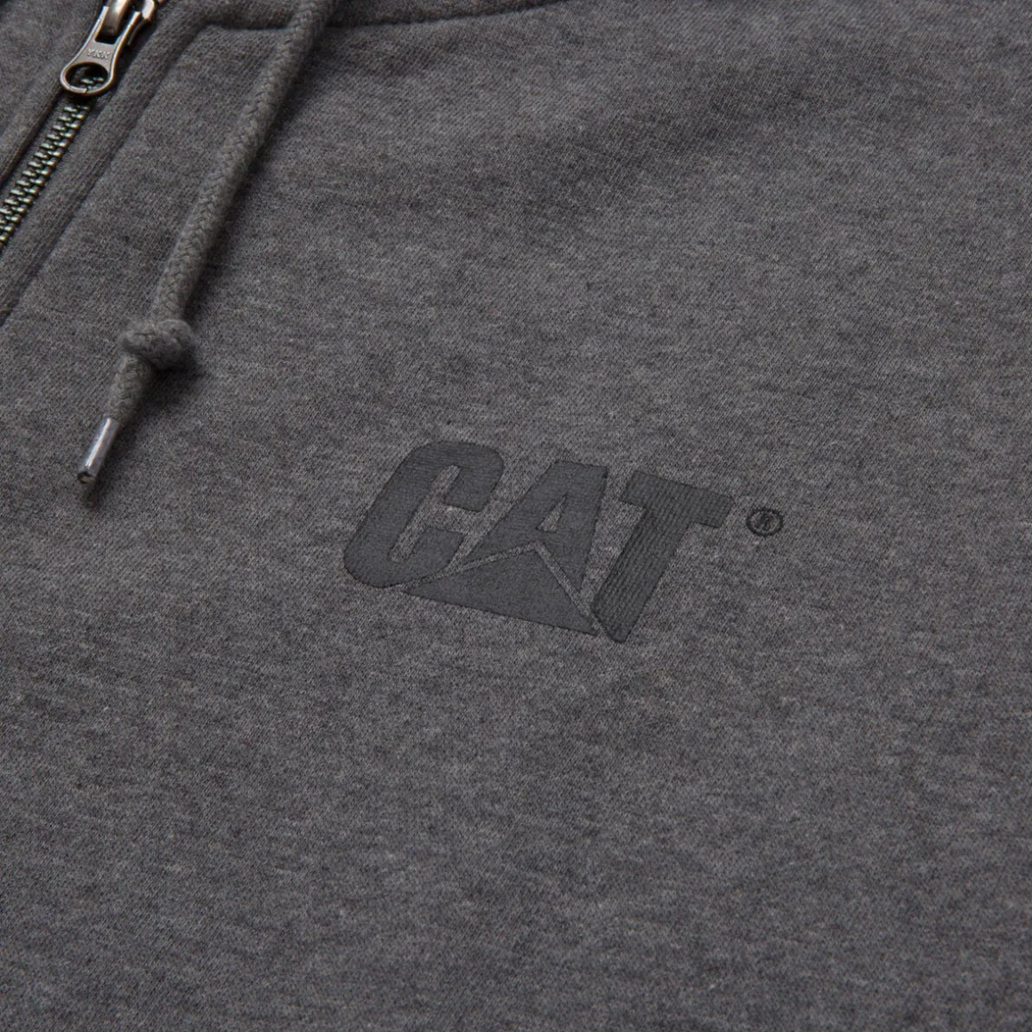 CAT Zip Hoodie Banner Gr. XL dunkelgrau