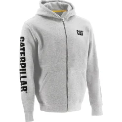 CAT Zip Hoodie Banner grau Gr. XL
