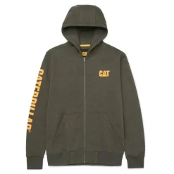 CAT Zip Hoodie Banner oliv Gr. L