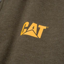 CAT Zip Hoodie Banner oliv Gr. L