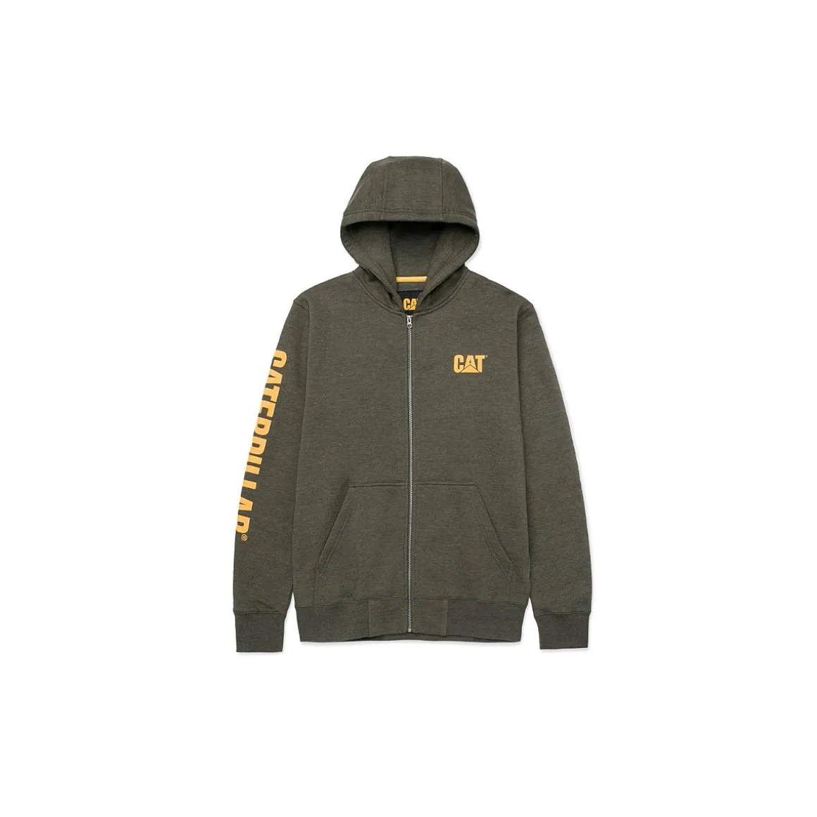 CAT Zip Hoodie Banner oliv Gr. L