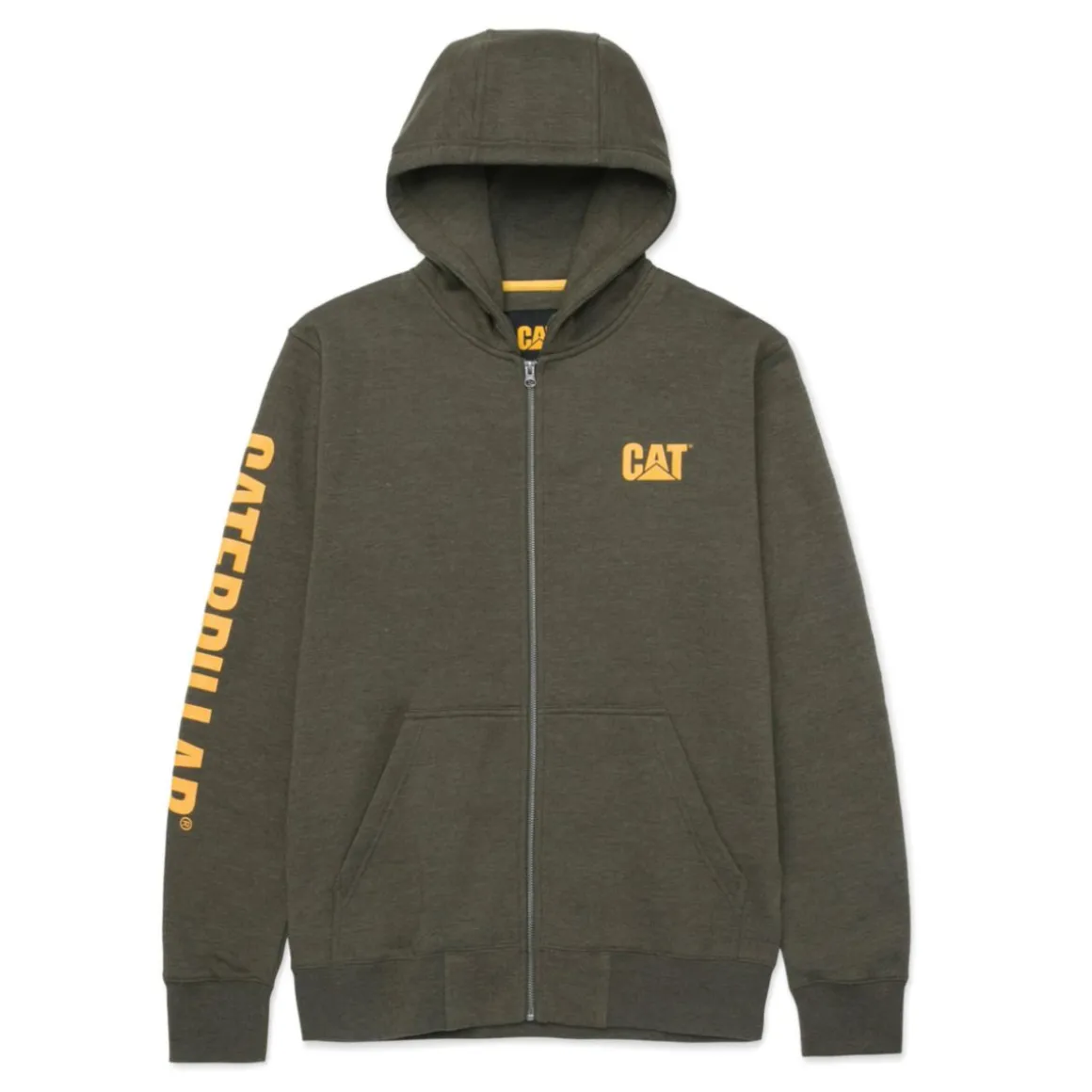 CAT Zip Hoodie Banner oliv Gr. XL