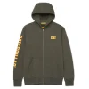 CAT Zip Hoodie Banner oliv Gr. M