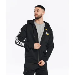 CAT Zip Hoodie Banner schwarz Gr. L
