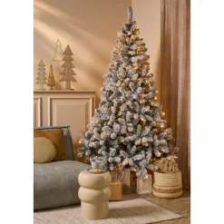 Charlton Weihnachtsbaum grün frosted warm weiß LED 185x115cm mit Timer & Dimmer