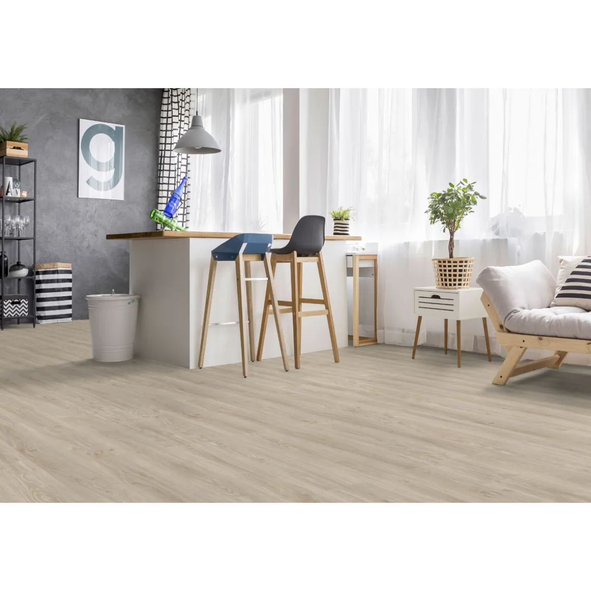Classen Vinylboden Green Vinyl Weisseiche 1290 x 173 x 3,8 mm