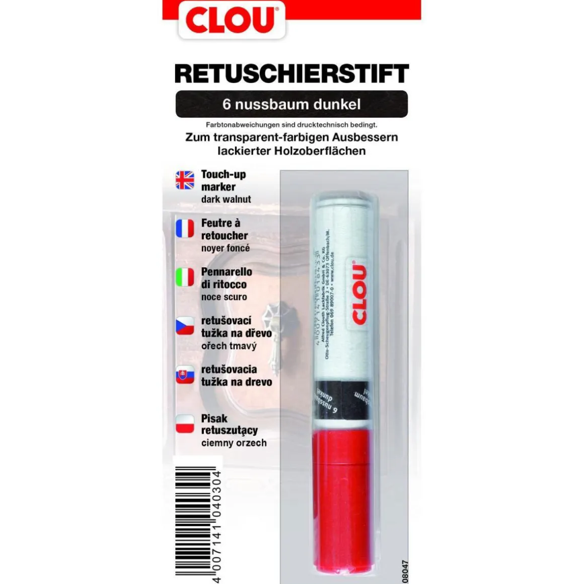 Clou Retuschierstift Nussbaum dunkel
