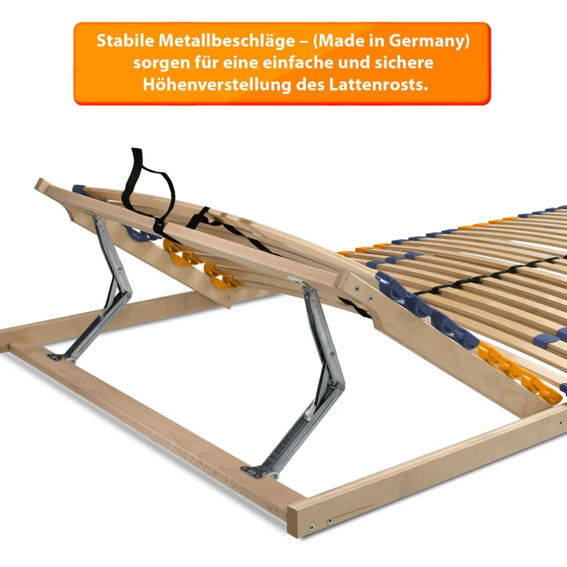 Coemo Lattenrost MULTIRA 28 Federleisten Kopfteil verstellbar 90 x 200 cm