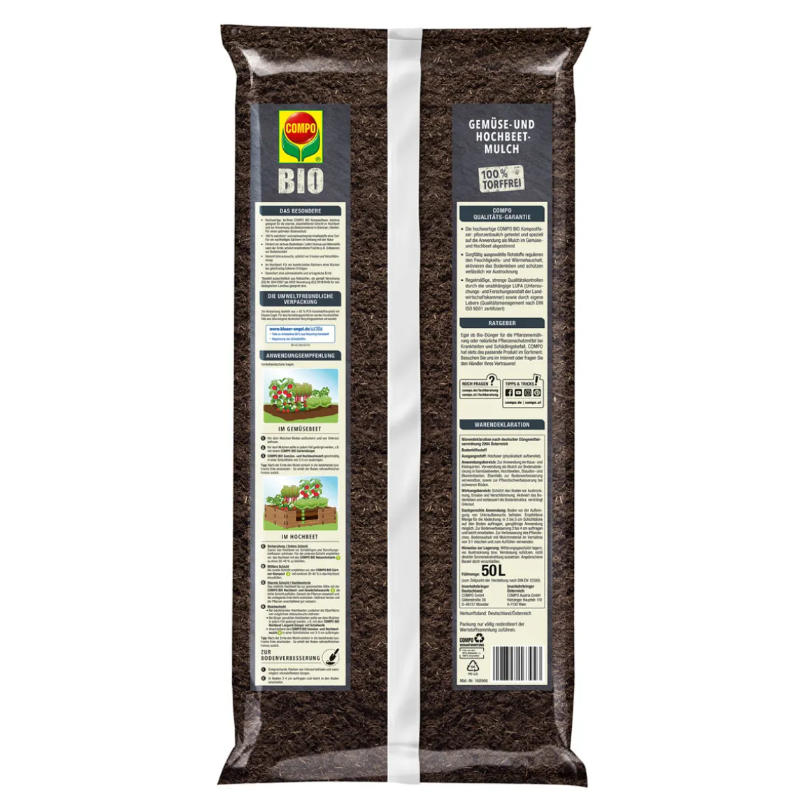 Compo BIO Gemüse- und Hochbeetmulch 50 L