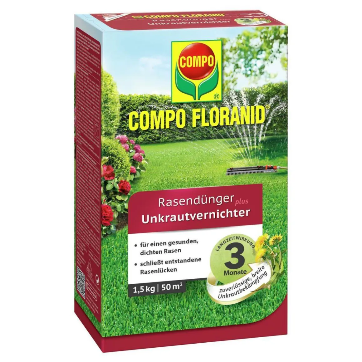 Compo FLORANID Rasendünger plus Unkrautvernichter für 50 m² 1,5 L