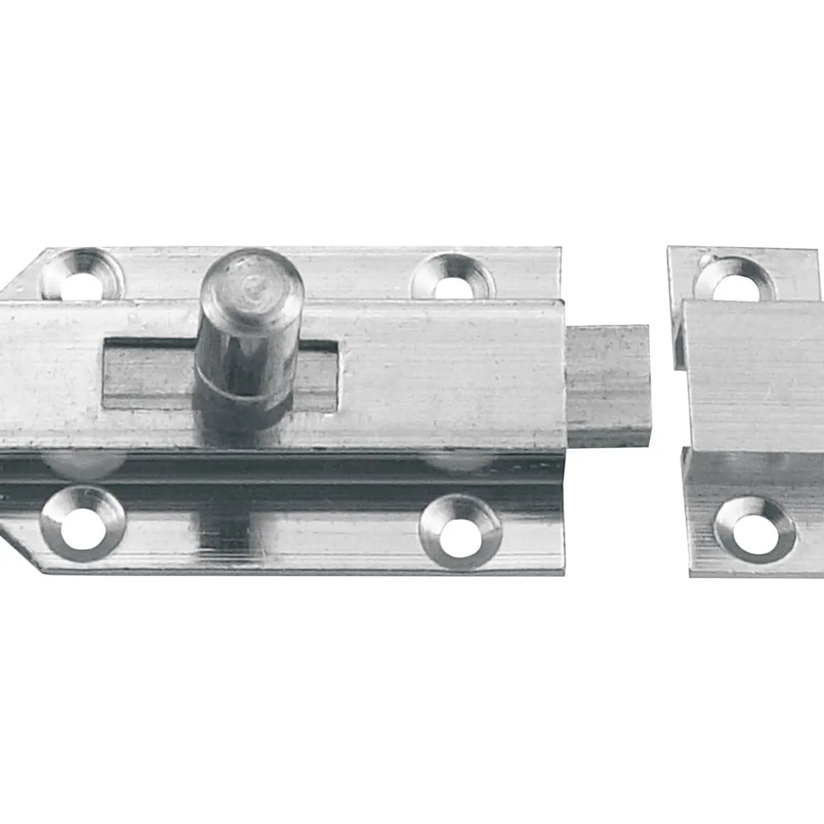 Connex Profilriegel gerade 2,5 x 8 cm Messing vernickelt