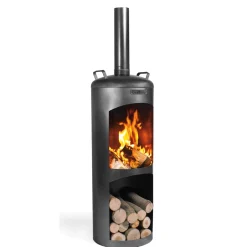 CookKing Terrassenofen Faro 40x158cm Schwarz