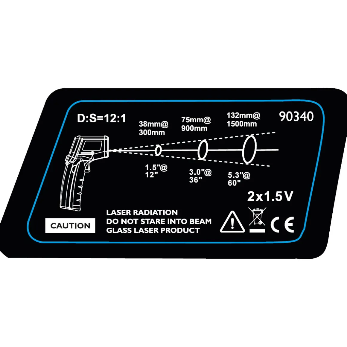 COZZE Infrarot-Thermometer mit Tasche