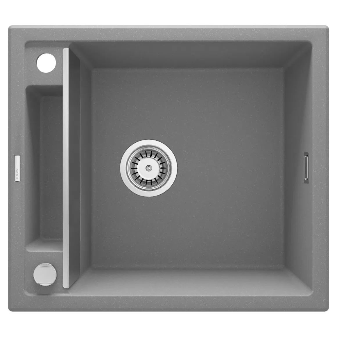 deante 1 Becken Granitspüle MAGNETIC ohne Abtropffläch grau metallic