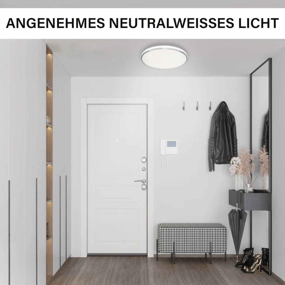 Decken- und Wandleuchte SHINING FRAME LED ALU 18W