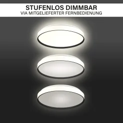 Decken-Wandleuchte SHINING JUPITER BLACK 1800K 24W