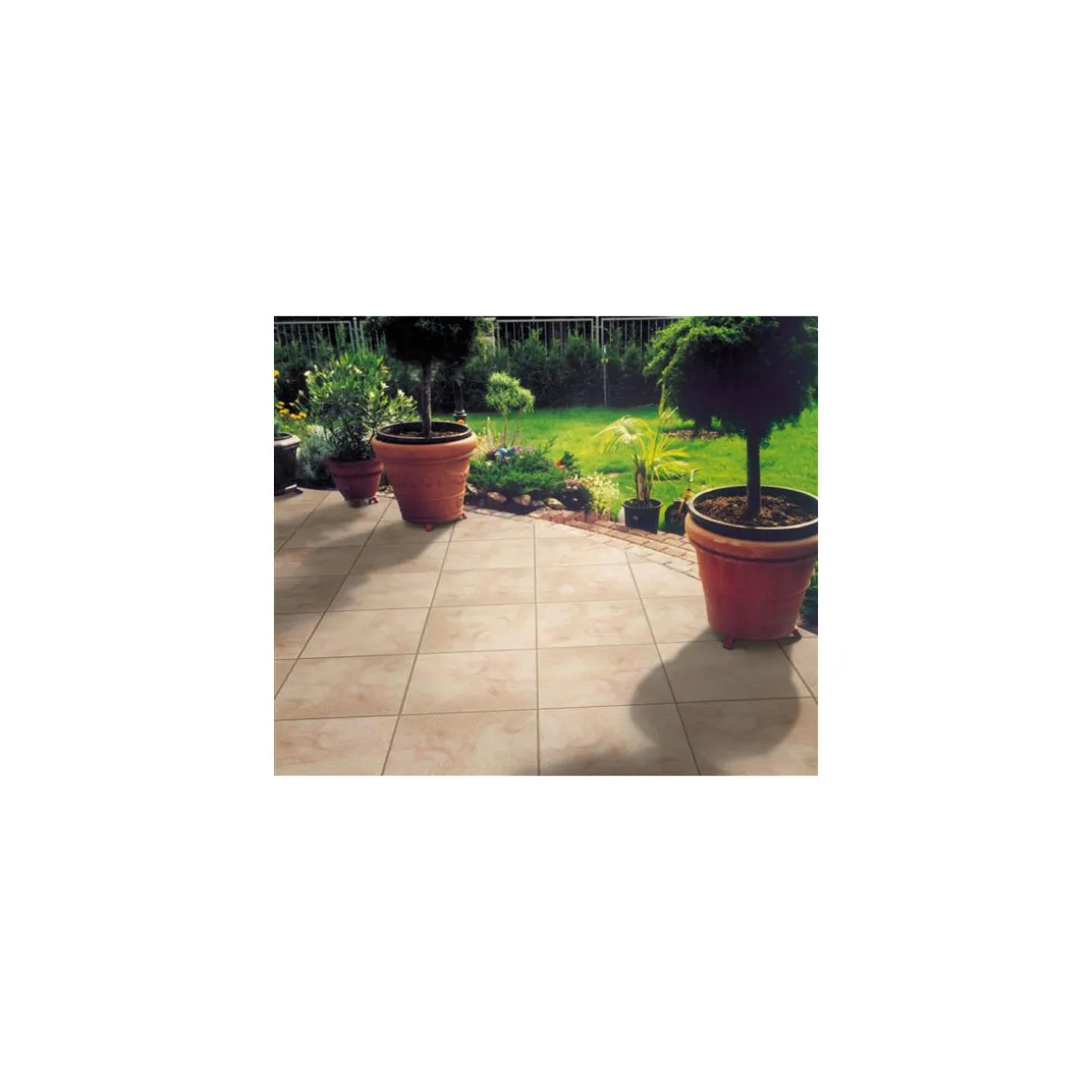 Diephaus Terrassenplatte Ocker-Gelb-Rose 40 x 40 x 4 cm