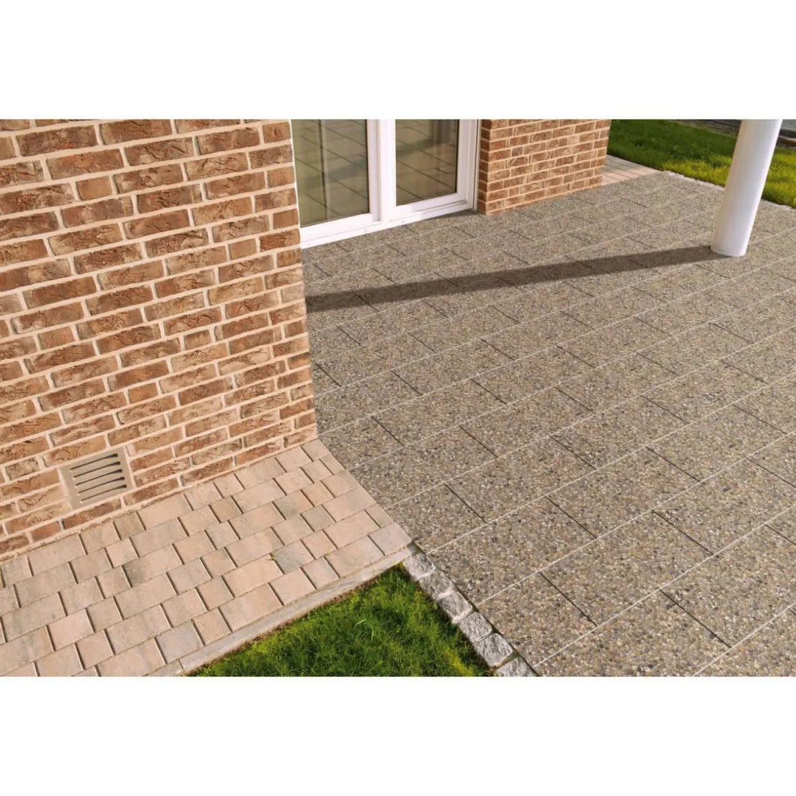 Diephaus Waschbetonplatte 40 x 60 cm Rheinkies