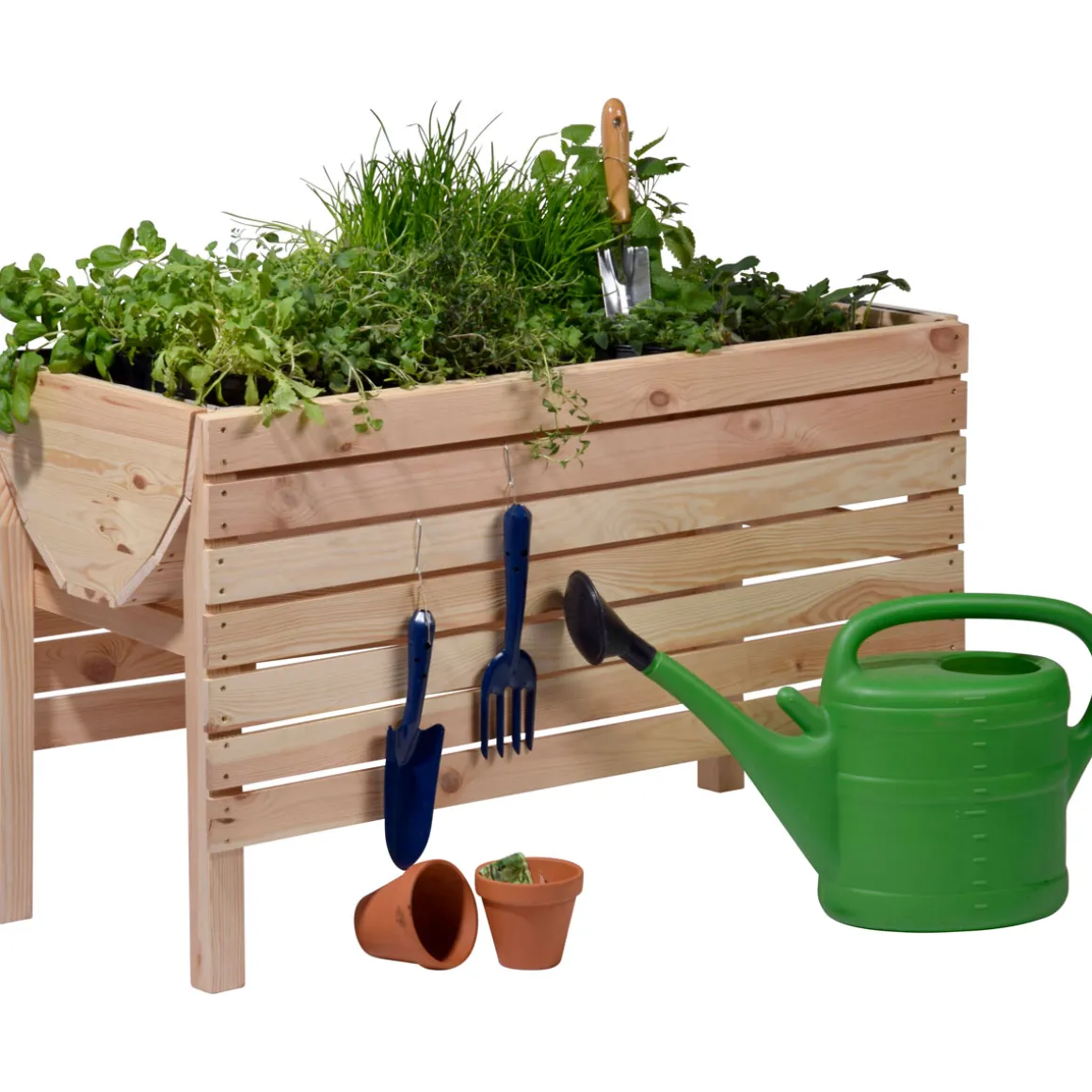 dobar Großes Hochbeet 100 x 60 x 45 cm natur