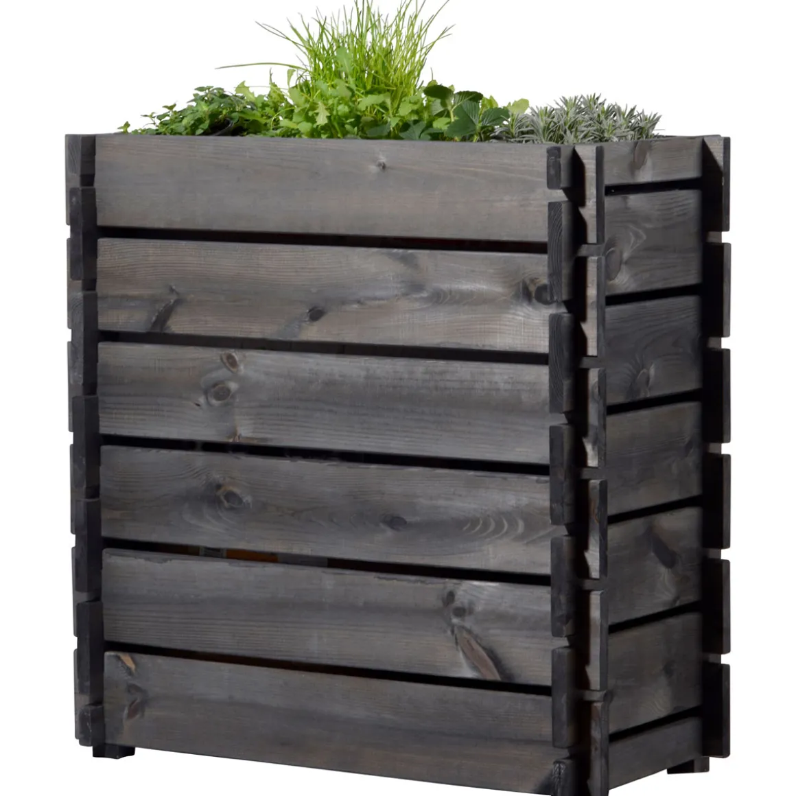 dobar Hochbeet mit Stecksystem 79 x 79 x 37 cm grau