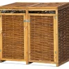 dobar Holz-Mülltonnenbox 137 x 83 x 132 cm braun