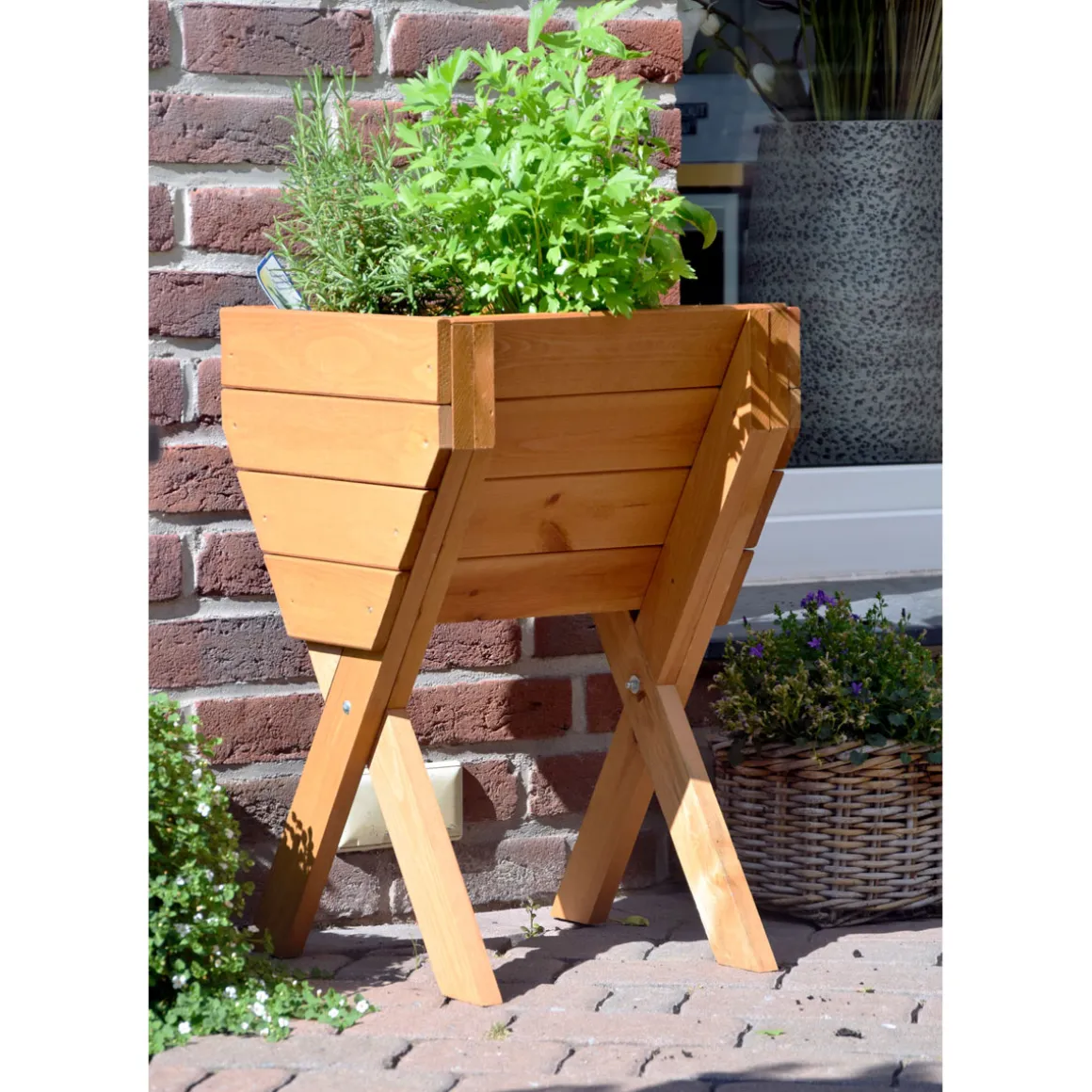dobar Kleines Hochbeet 39 x 61 x 40 cm braun