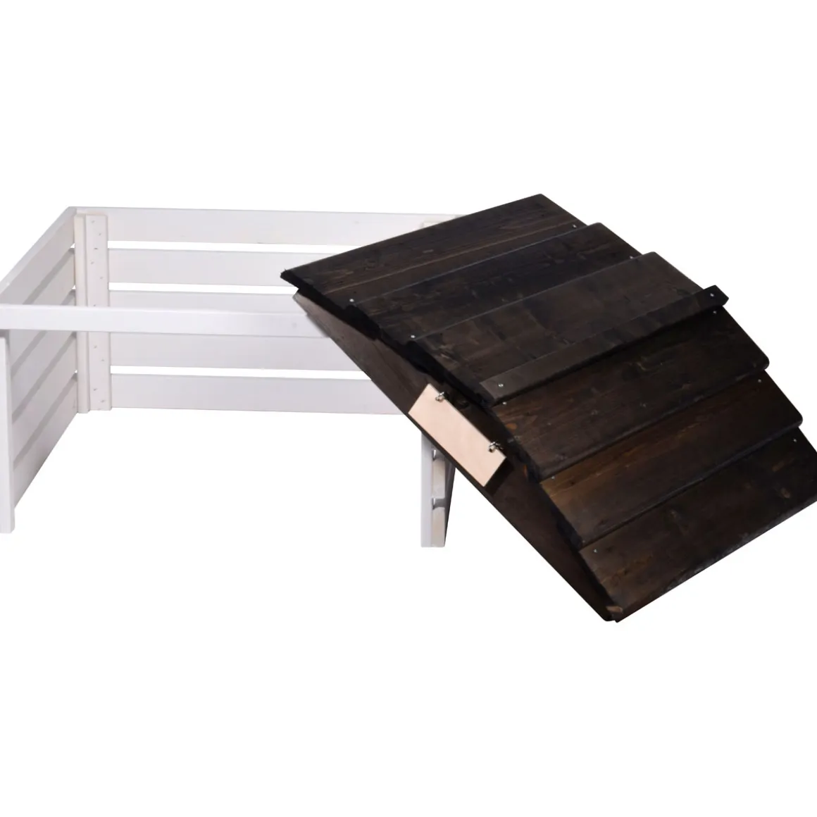 dobar Mährobotergarage 78,5 x 74 x 52,5 cm weiß-schwarz
