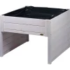 dobar Mährobotergarage mit Pflanzkasten 56 x 73 x 79 cm weiß