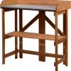 dobar Pflanztisch klappbar 85 x 89 x 44 cm braun