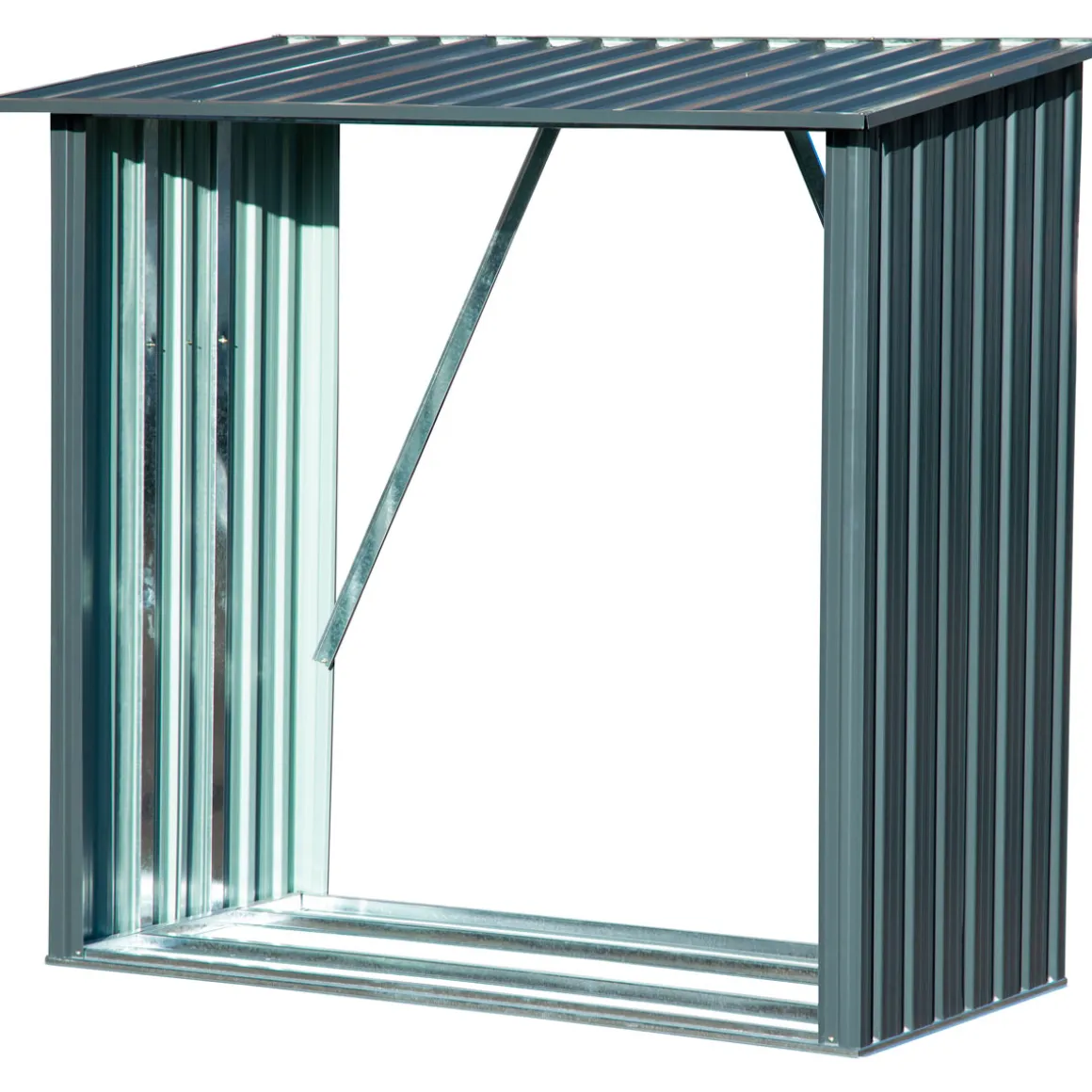 dobar XXL-Kaminholzregal Madera 163 x 154 x 83 cm grau