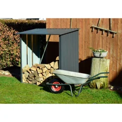 dobar XXL-Kaminholzregal Madera 163 x 154 x 83 cm grau