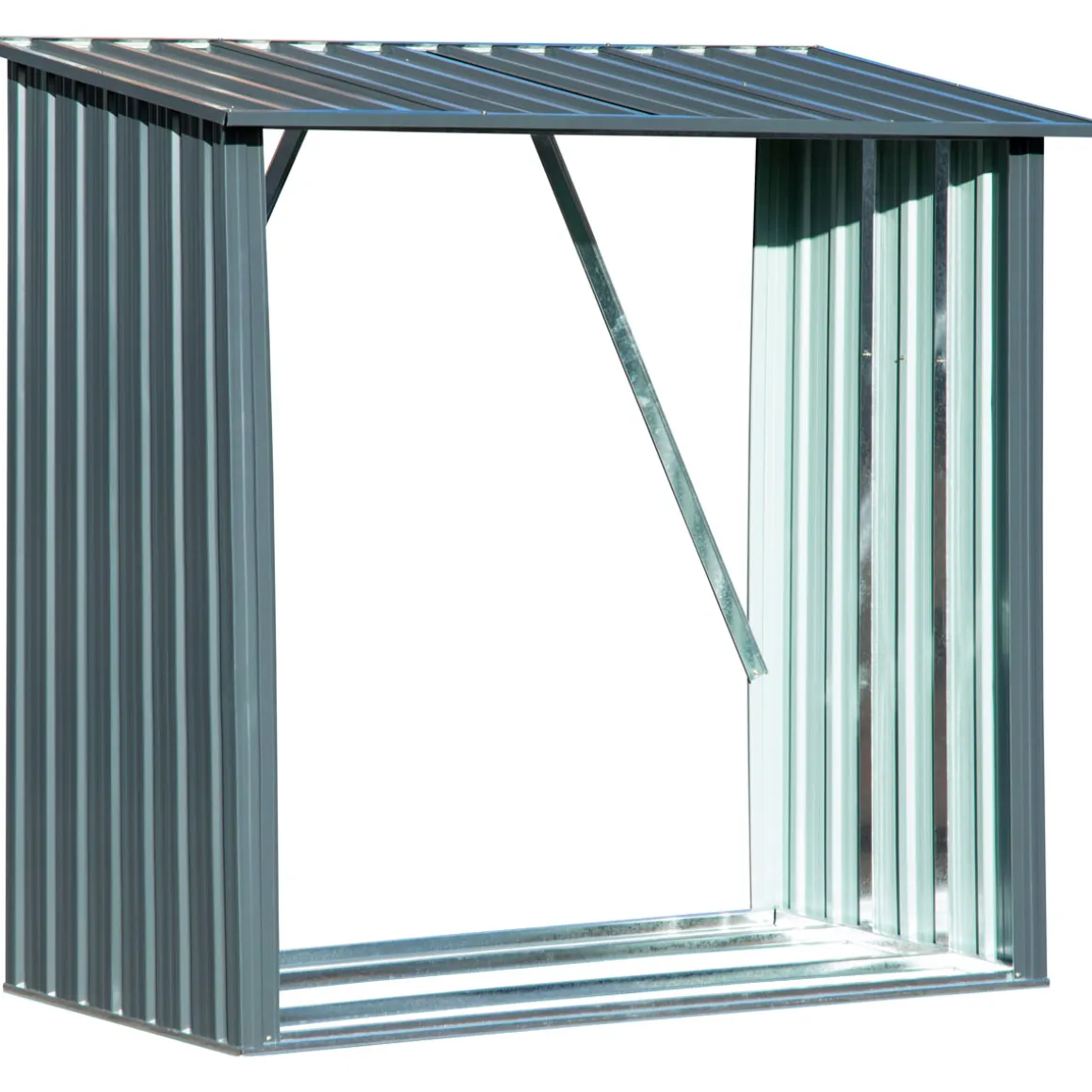 dobar XXL-Kaminholzregal Madera 163 x 154 x 83 cm grau