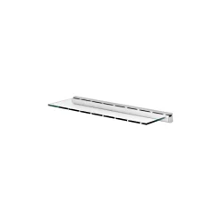 Dolle Glasregal-Set klar/silber LED 60 x 20 x 1 cm