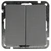 Doppel-/Wechselschalter Melbourne silber Serie 703