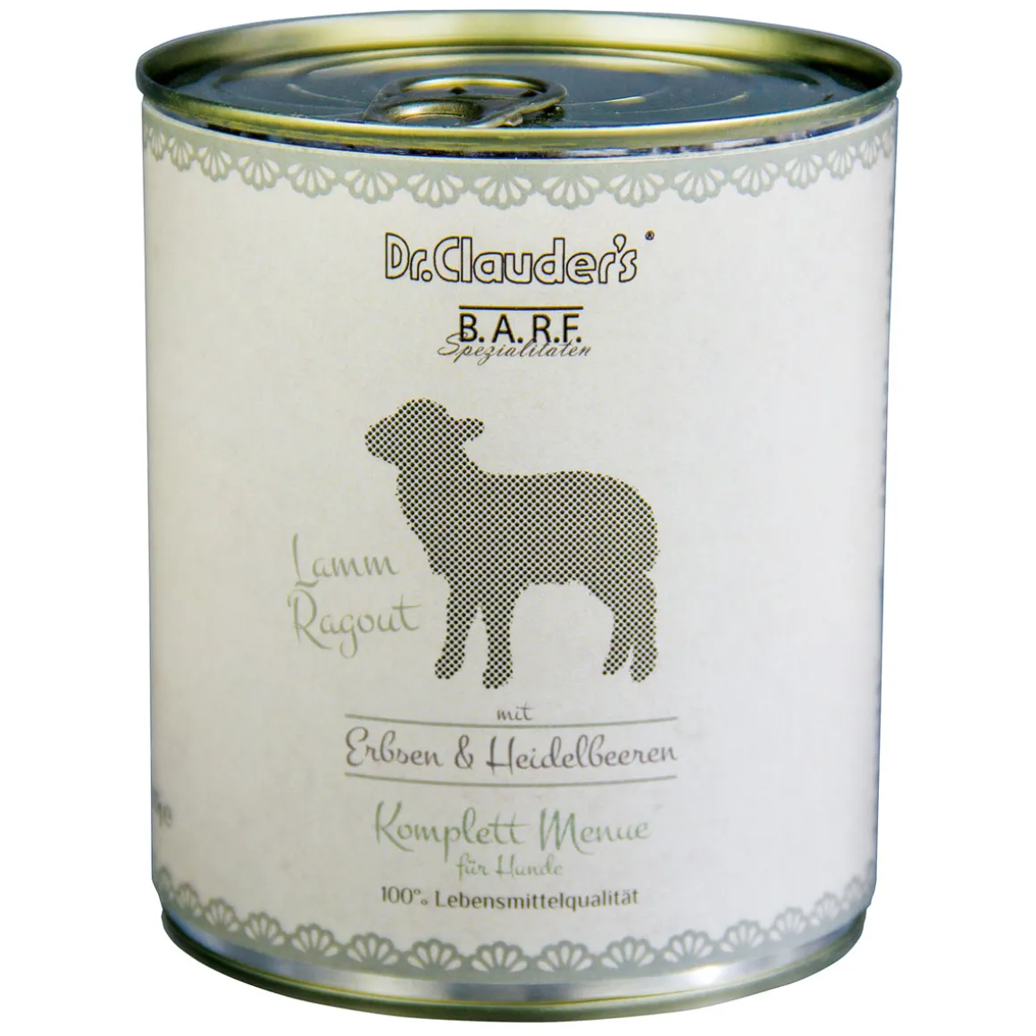Dr Clauders Komplett Menue Lammragout mit erbsen und Heidelbeeren