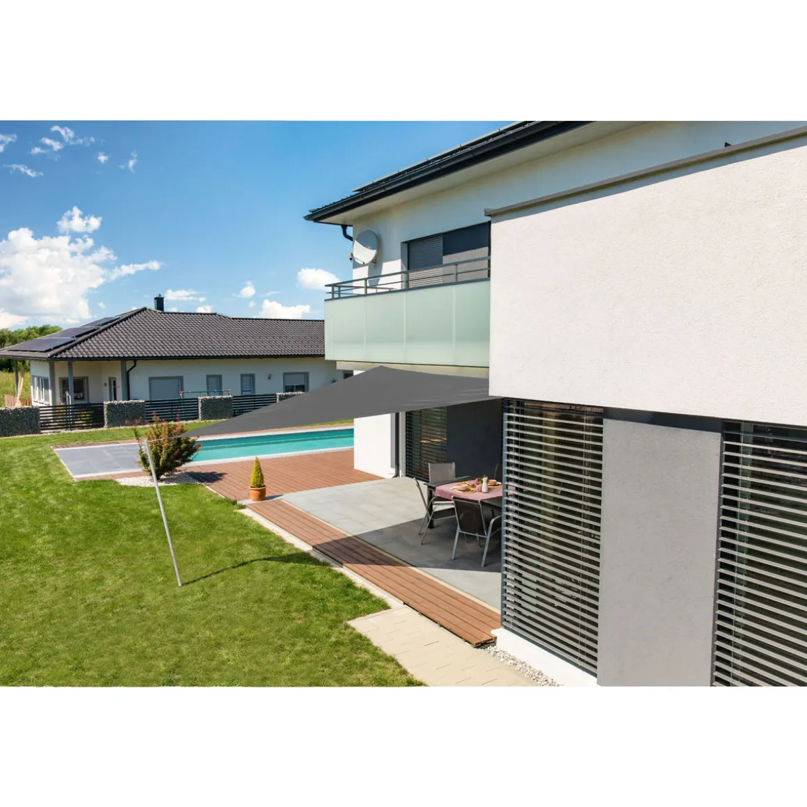 Dreieck-Segel Cannes 5 x 5 x 5 m anthrazit